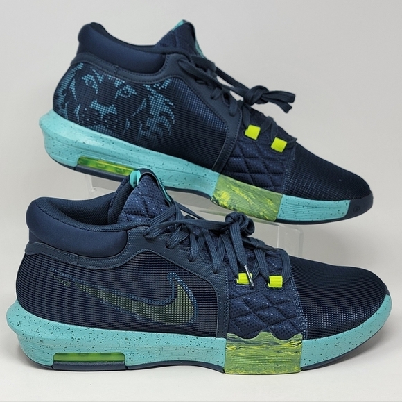 Nike LeBron Witness 8 Armory Navy Green Frost Shoes Men's Size 16 FB2239-402 New - Picture 2 of 11